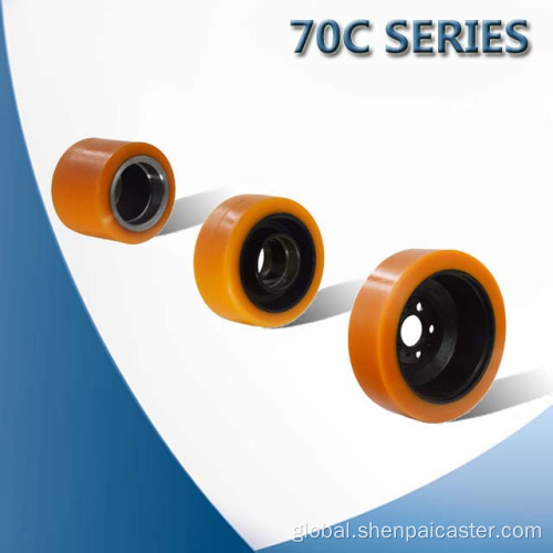 Castors With Brakes [70C]Industrial PU Iron Caster Forklift Caster Wheel Supplier